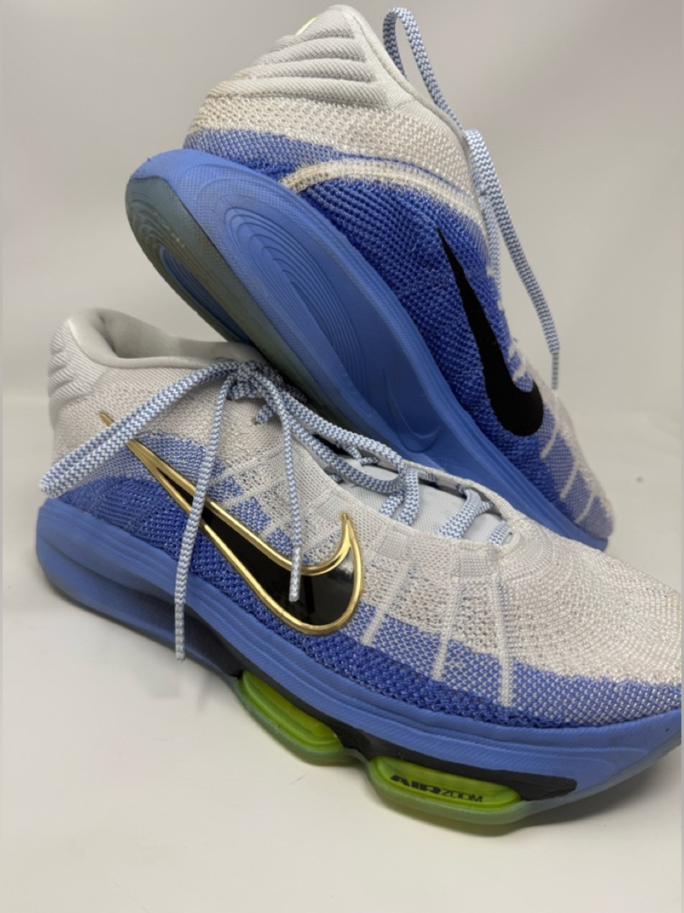 Nike Air Zoom GT Hustle 3 Fundamental Blue White Swoosh Size 11 Athletic Shoes